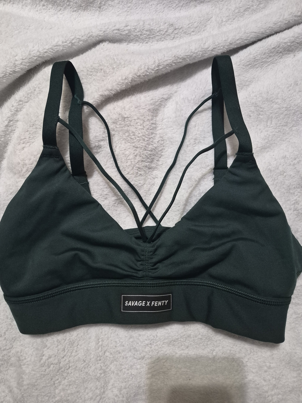Savage X Fenty Dark Green Strappy Bralette